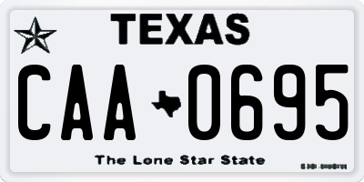 TX license plate CAA0695
