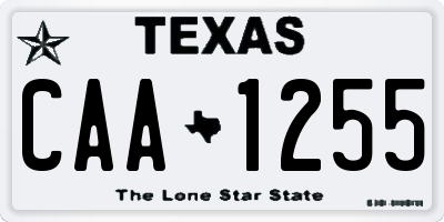 TX license plate CAA1255