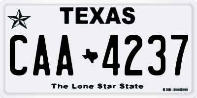 TX license plate CAA4237