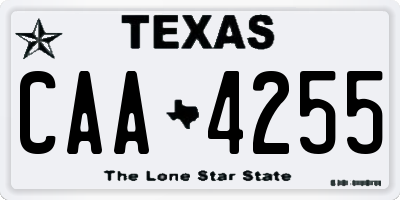 TX license plate CAA4255