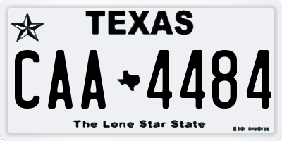 TX license plate CAA4484