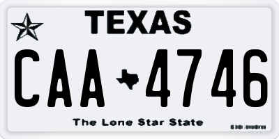 TX license plate CAA4746