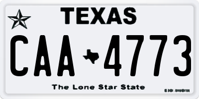 TX license plate CAA4773