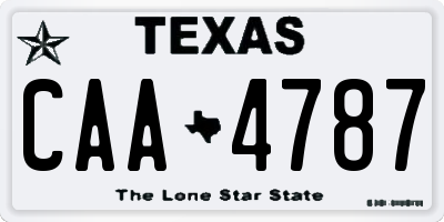 TX license plate CAA4787