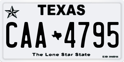 TX license plate CAA4795