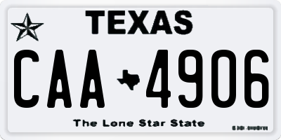 TX license plate CAA4906