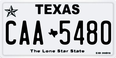 TX license plate CAA5480