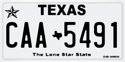 TX license plate CAA5491