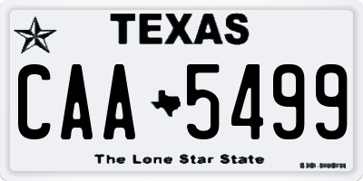 TX license plate CAA5499