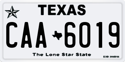 TX license plate CAA6019