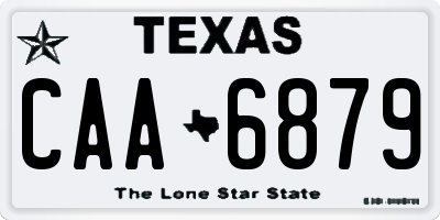 TX license plate CAA6879