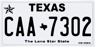 TX license plate CAA7302