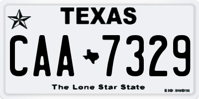 TX license plate CAA7329