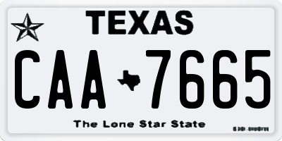 TX license plate CAA7665