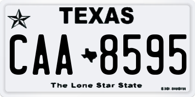TX license plate CAA8595