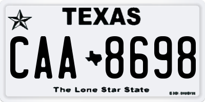 TX license plate CAA8698