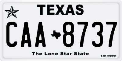 TX license plate CAA8737