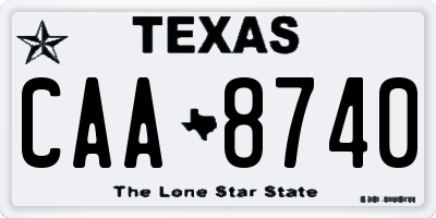 TX license plate CAA8740