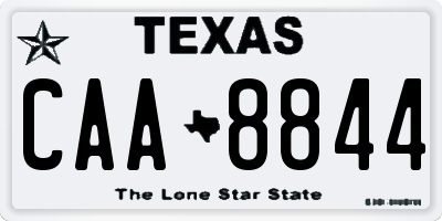 TX license plate CAA8844