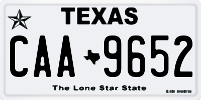TX license plate CAA9652