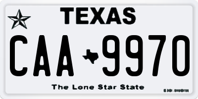 TX license plate CAA9970