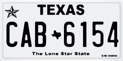 TX license plate CAB6154
