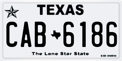 TX license plate CAB6186