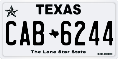 TX license plate CAB6244