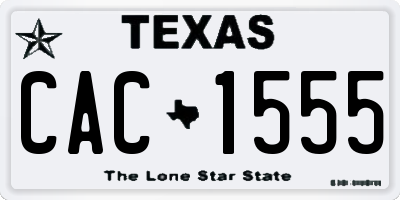 TX license plate CAC1555