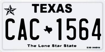 TX license plate CAC1564