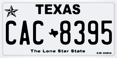 TX license plate CAC8395