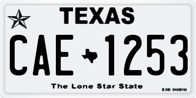 TX license plate CAE1253