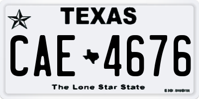 TX license plate CAE4676