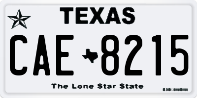 TX license plate CAE8215