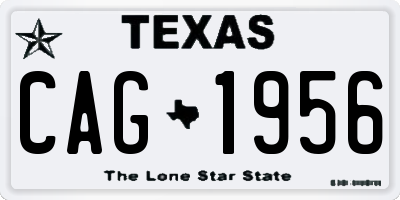 TX license plate CAG1956