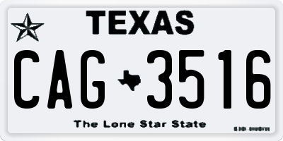 TX license plate CAG3516