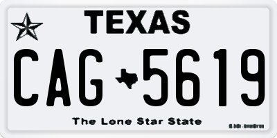 TX license plate CAG5619
