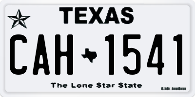 TX license plate CAH1541