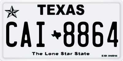 TX license plate CAI8864