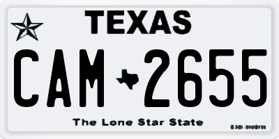 TX license plate CAM2655