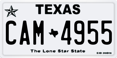 TX license plate CAM4955