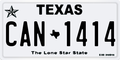 TX license plate CAN1414