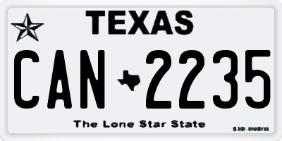 TX license plate CAN2235