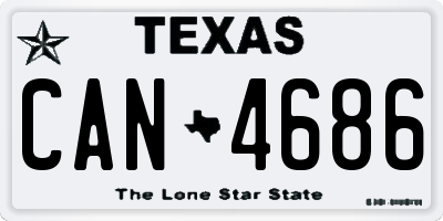 TX license plate CAN4686