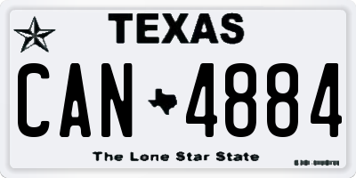 TX license plate CAN4884