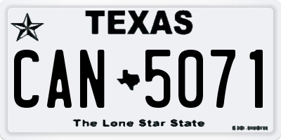 TX license plate CAN5071