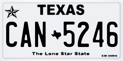 TX license plate CAN5246