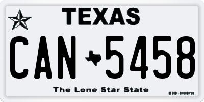 TX license plate CAN5458