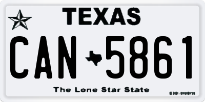 TX license plate CAN5861