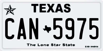 TX license plate CAN5975
